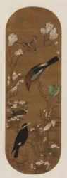 Vögel und Blumen, Qing-Dynastie